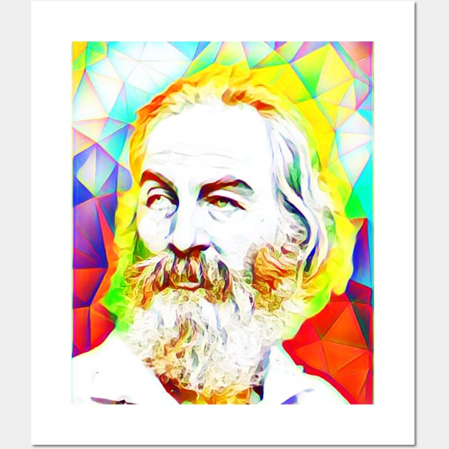 Walt Whitman Colourful Portrait | Walt Whitman Artwork 12 Wall Art by JustLit